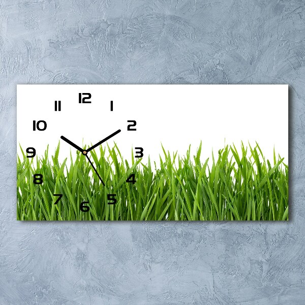 Horizontal wall clock Grass