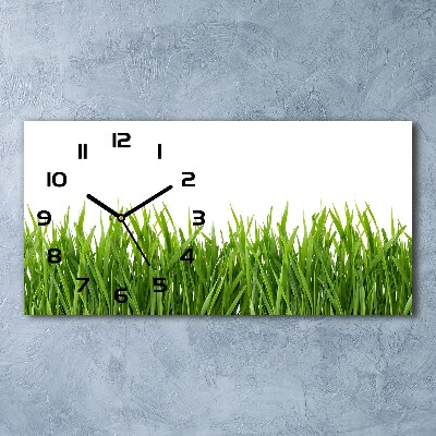 Horizontal wall clock Grass