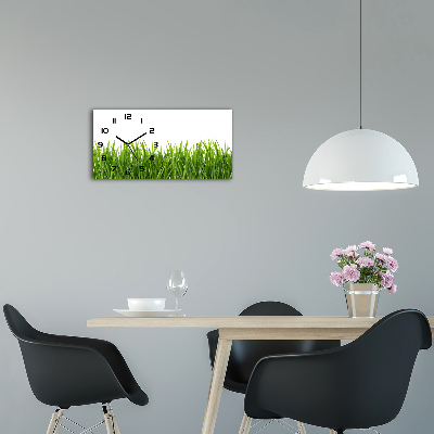 Horizontal wall clock Grass