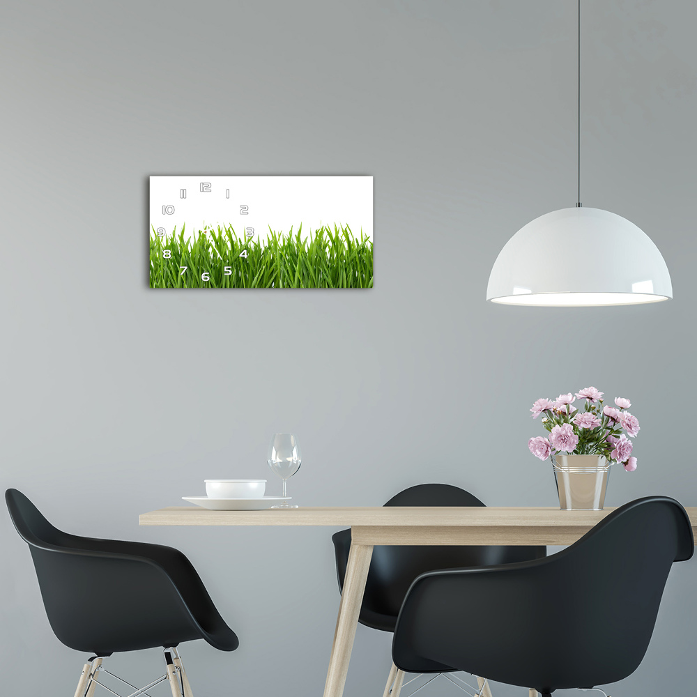 Horizontal wall clock Grass