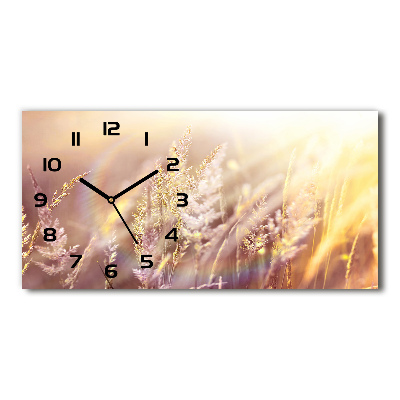 Horizontal wall clock Tall grass