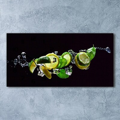 Horizontal wall clock Mojito