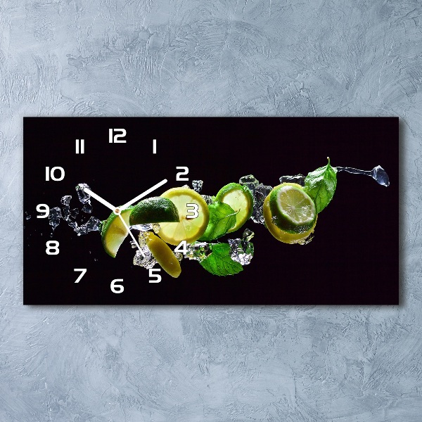 Horizontal wall clock Mojito