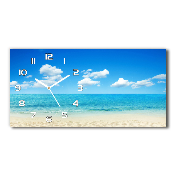 Horizontal wall clock Paradise beach