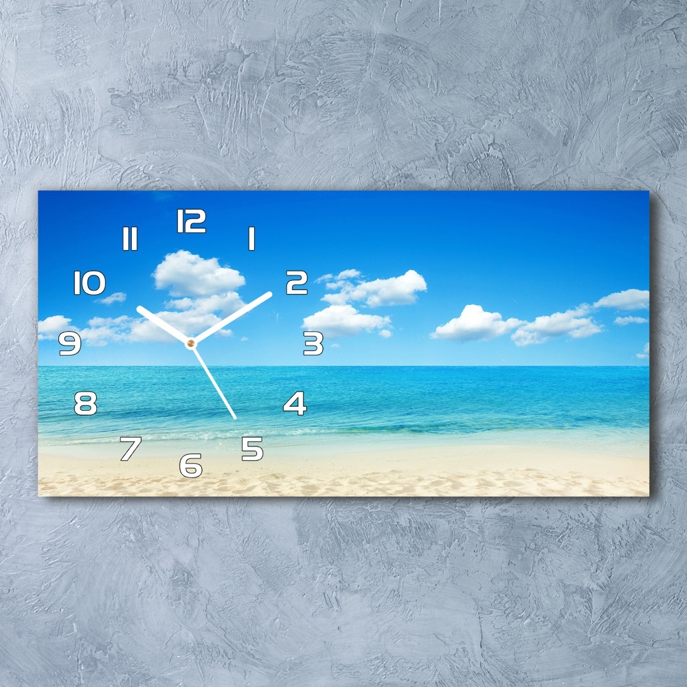 Horizontal wall clock Paradise beach