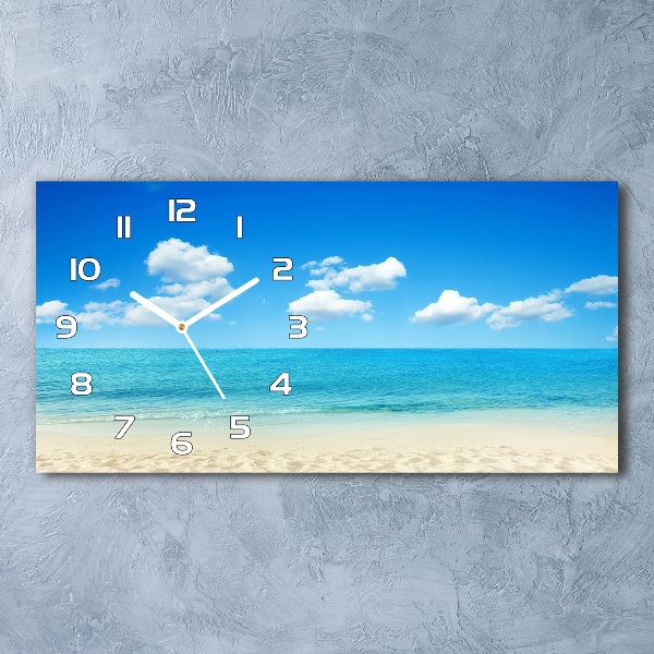 Horizontal wall clock Paradise beach