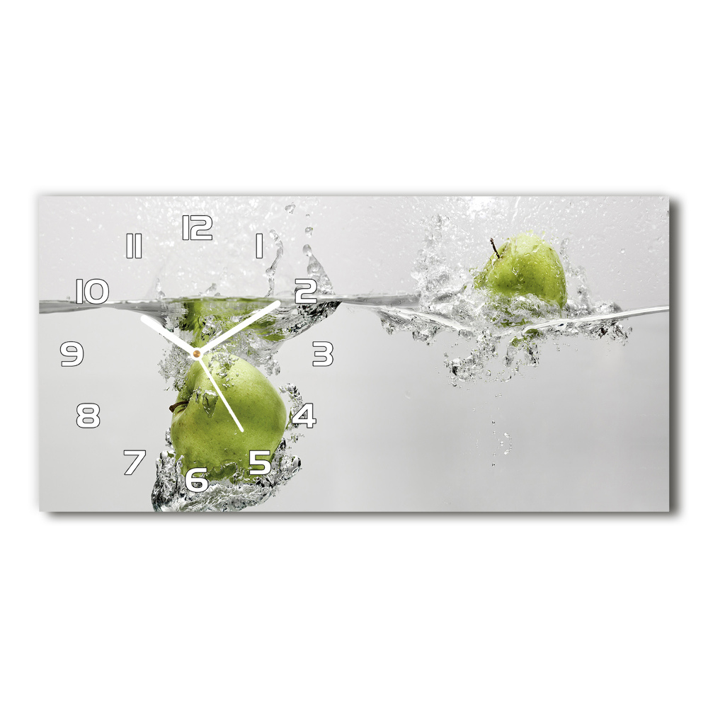 Horizontal rectangular wall clock Apple under water