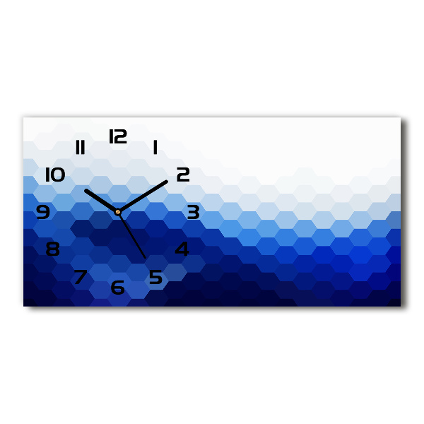 Horizontal rectangular wall clock Cube background