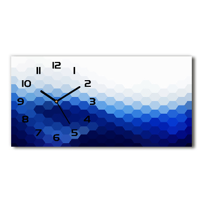 Horizontal rectangular wall clock Cube background