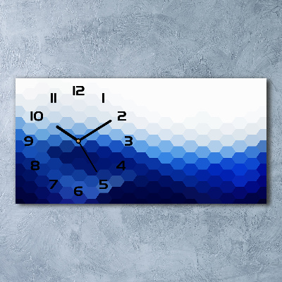 Horizontal rectangular wall clock Cube background