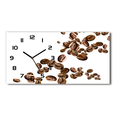 Horizontal rectangular wall clock Coffee beans