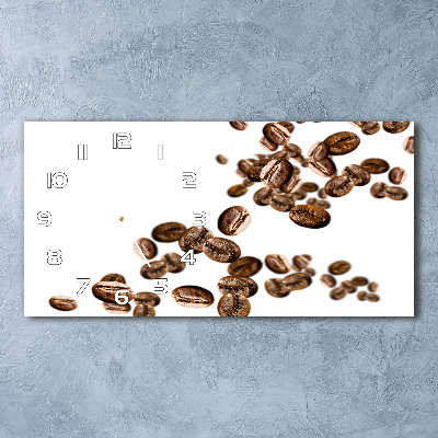 Horizontal rectangular wall clock Coffee beans