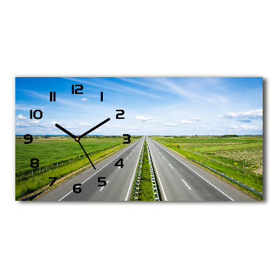 Horizontal wall clock highway