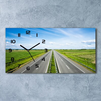 Horizontal wall clock highway