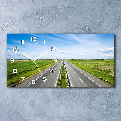 Horizontal wall clock highway