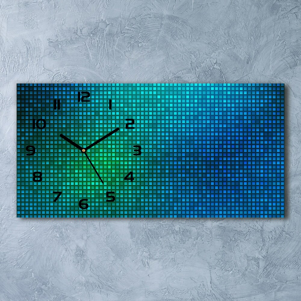 Horizontal wall clock Abstract background