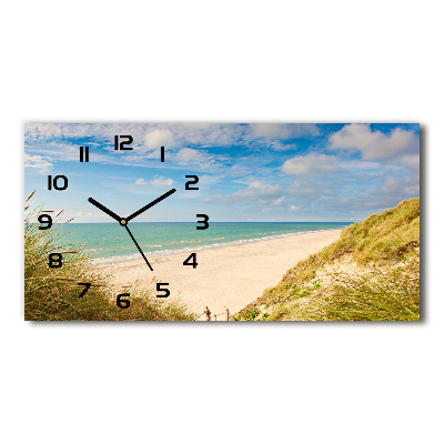 Horizontal rectangular wall clock Coastal dunes