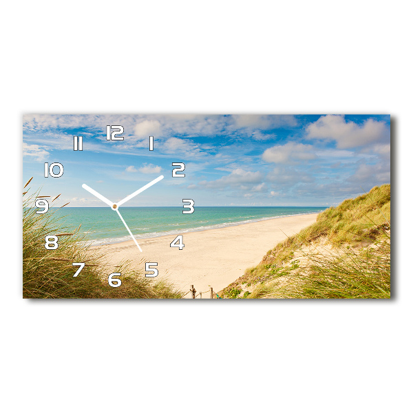 Horizontal rectangular wall clock Coastal dunes