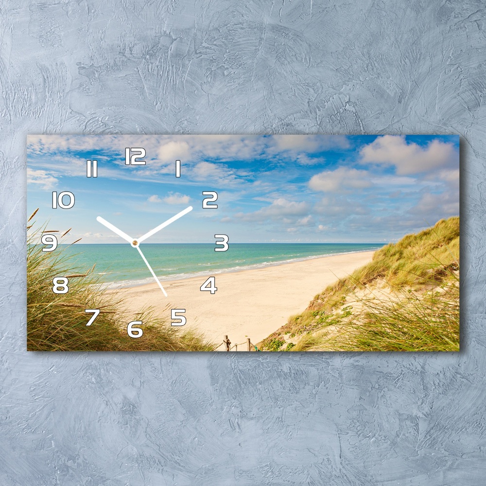 Horizontal rectangular wall clock Coastal dunes