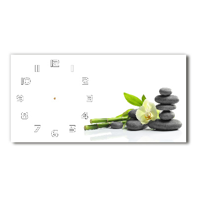 Horizontal rectangular wall clock Orchid