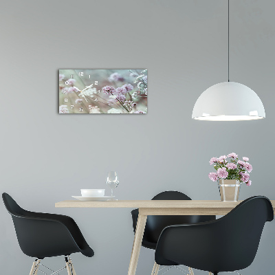 Horizontal wall clock Wild flowers