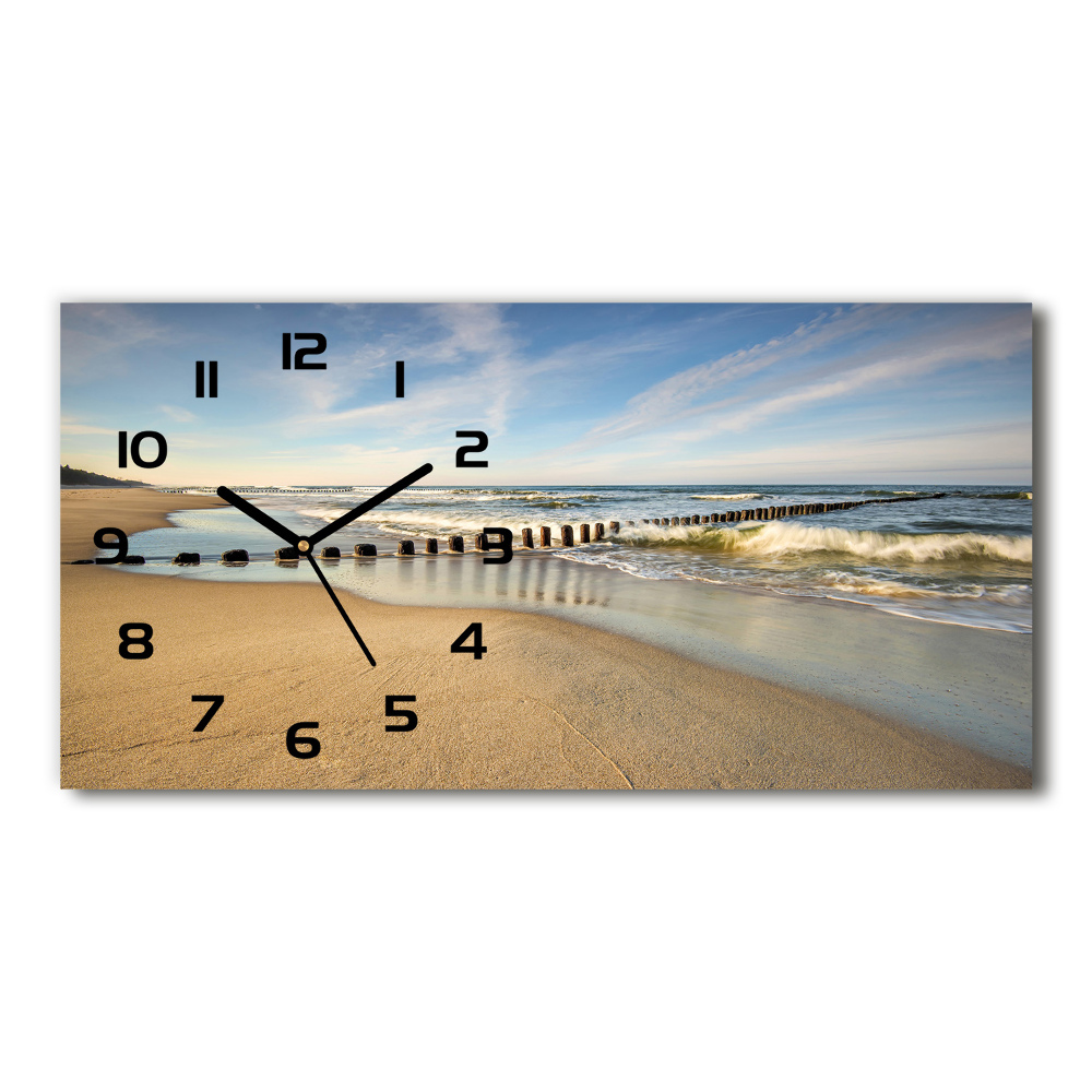 Horizontal wall clock Beach on the Baltic Sea