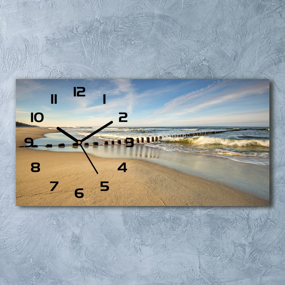 Horizontal wall clock Beach on the Baltic Sea