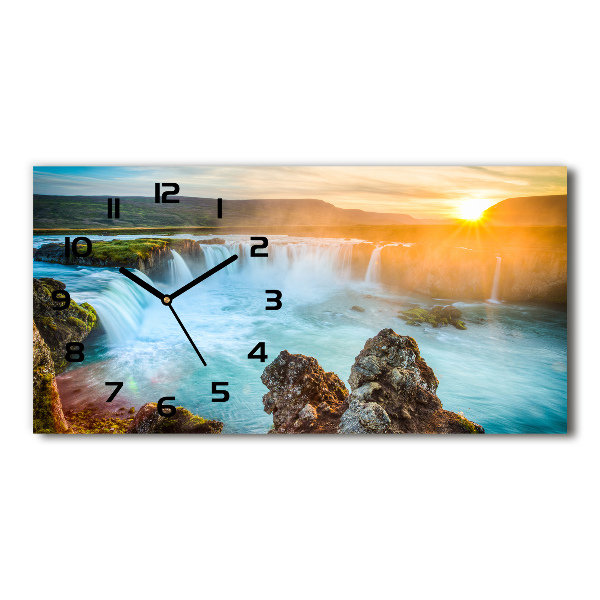 Horizontal wall clock Waterfall