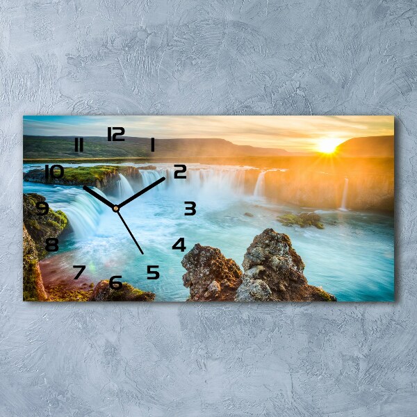 Horizontal wall clock Waterfall