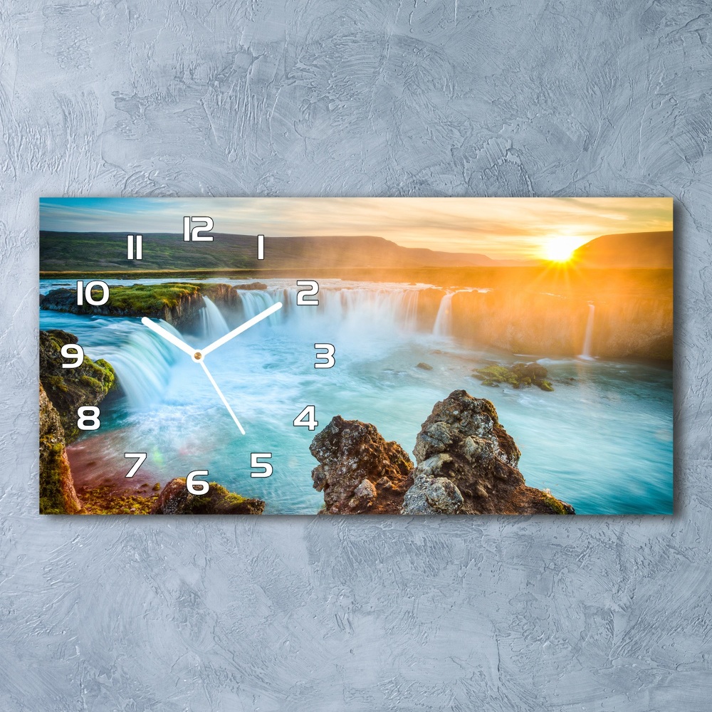 Horizontal wall clock Waterfall