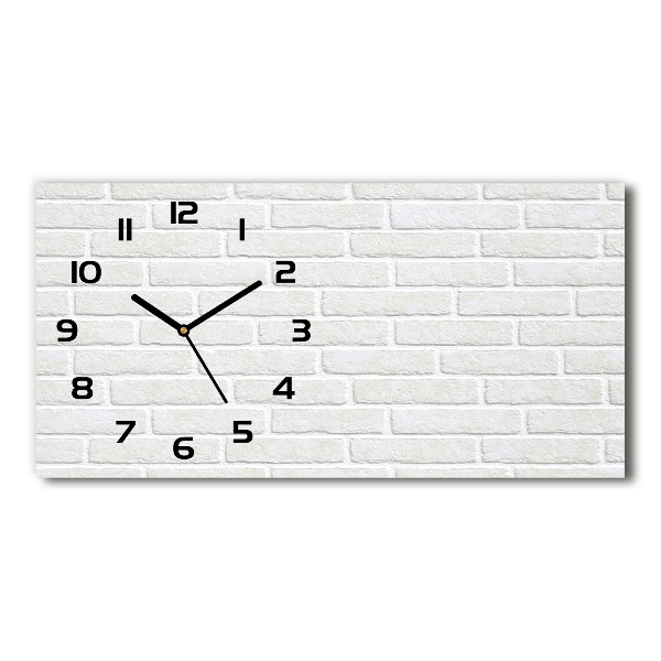 Horizontal rectangular wall clock Brick wall