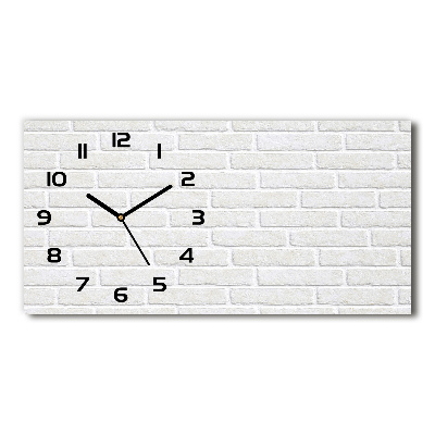 Horizontal rectangular wall clock Brick wall