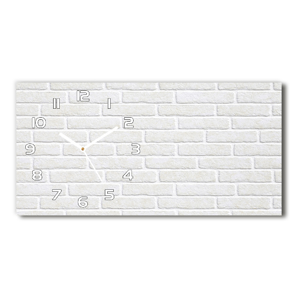 Horizontal rectangular wall clock Brick wall