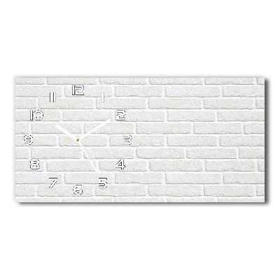 Horizontal rectangular wall clock Brick wall