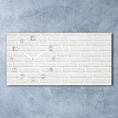 Horizontal rectangular wall clock Brick wall