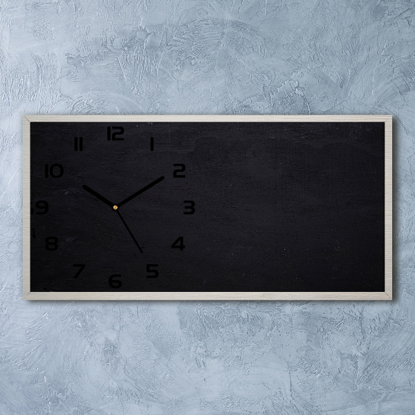 Horizontal wall clock Black board