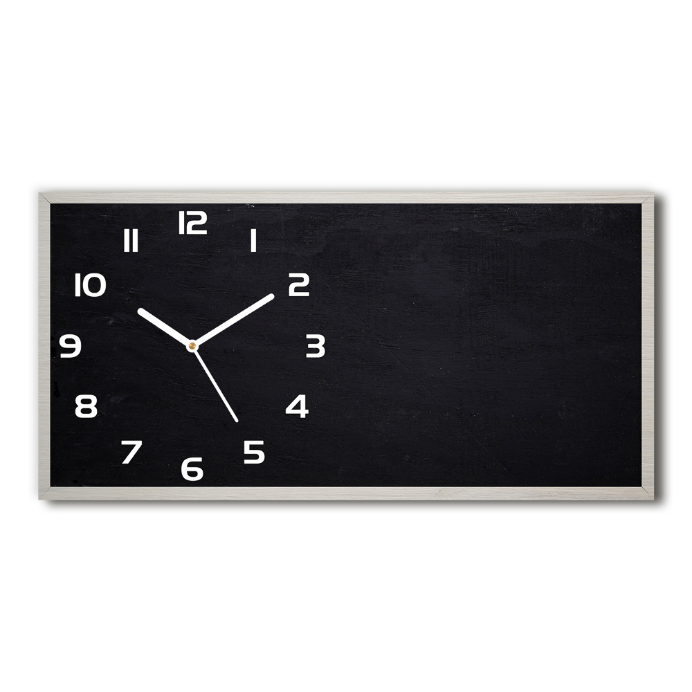 Horizontal wall clock Black board