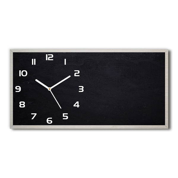 Horizontal wall clock Black board