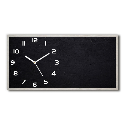 Horizontal wall clock Black board