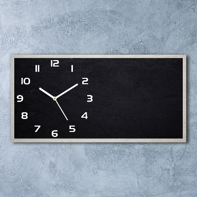 Horizontal wall clock Black board