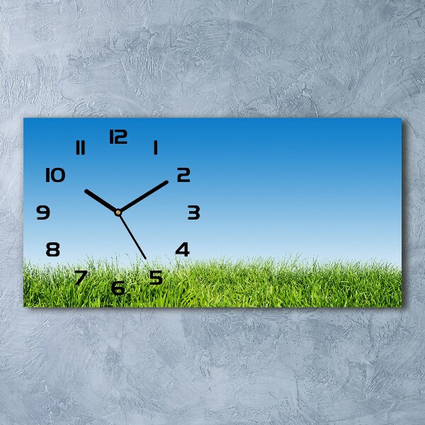 Horizontal wall clock Grass