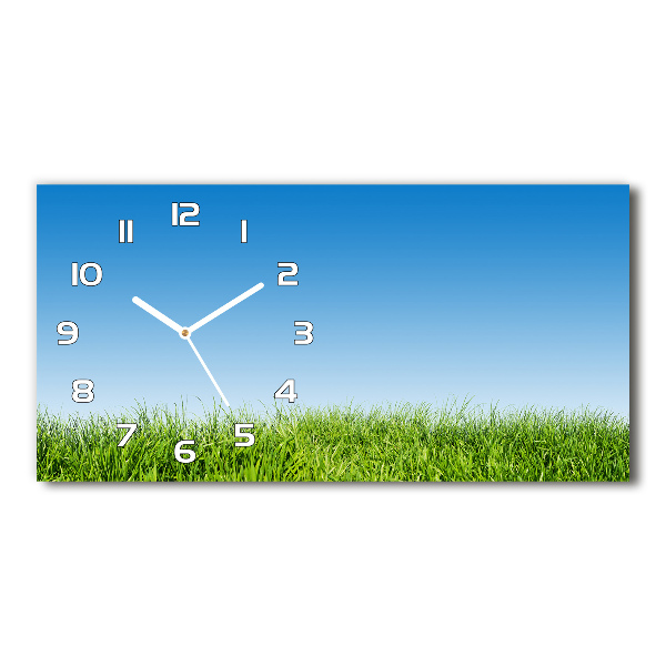 Horizontal wall clock Grass