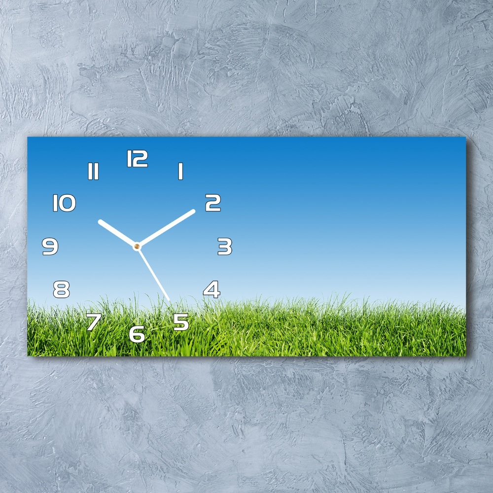 Horizontal wall clock Grass