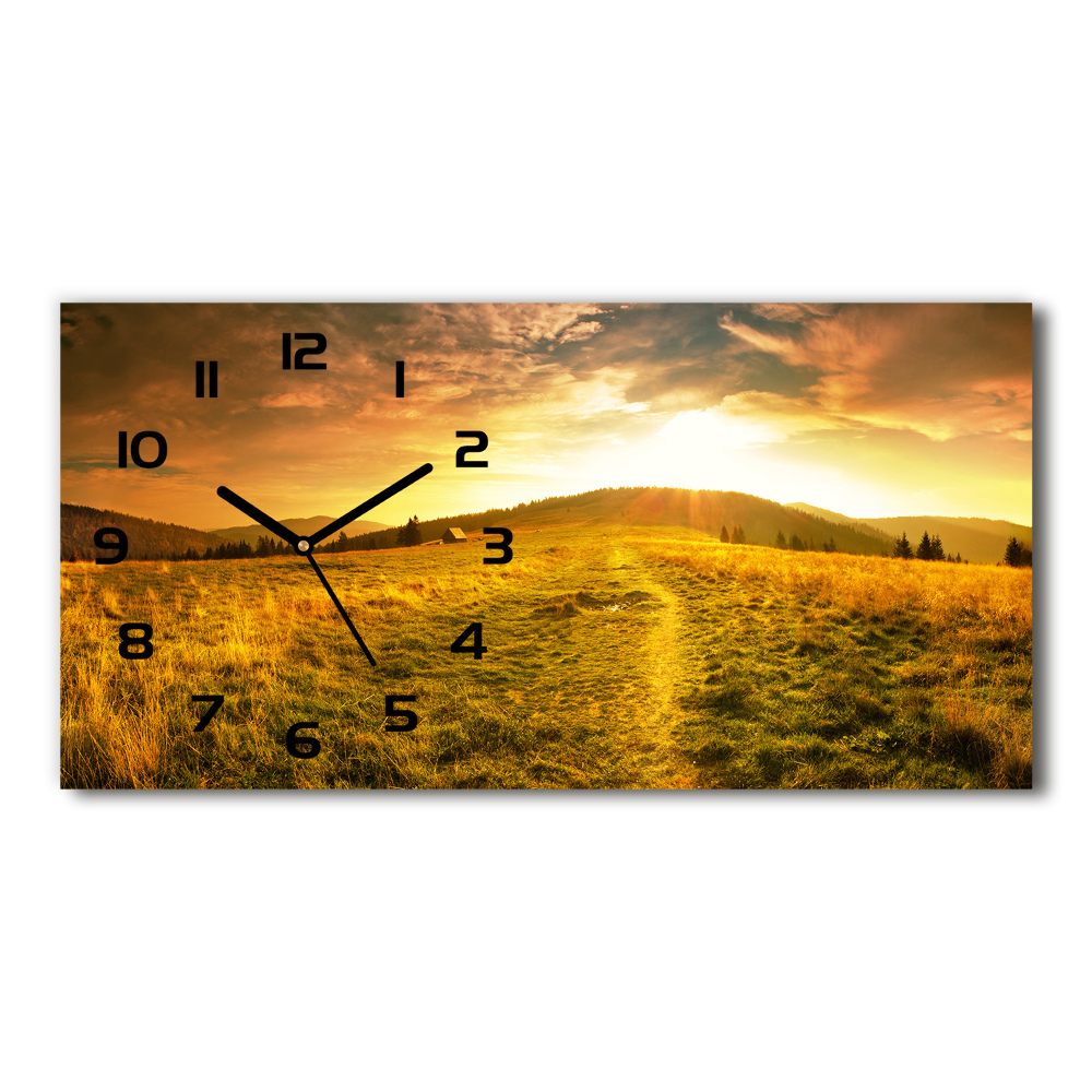 Horizontal wall clock Panorama of the Tatra Mountains