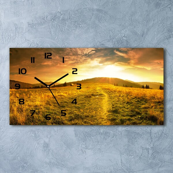 Horizontal wall clock Panorama of the Tatra Mountains