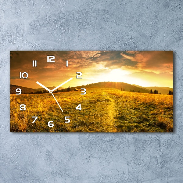 Horizontal wall clock Panorama of the Tatra Mountains