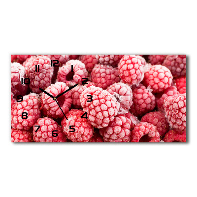 Horizontal wall clock Frozen raspberries