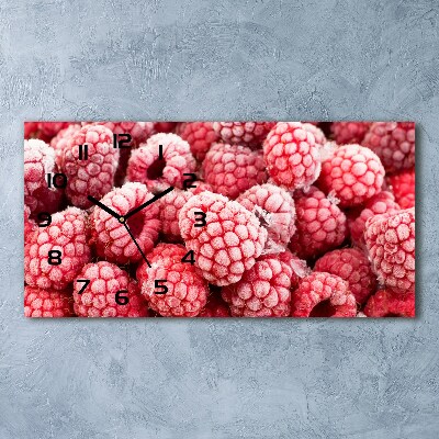 Horizontal wall clock Frozen raspberries