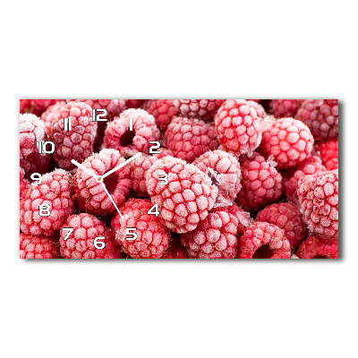 Horizontal wall clock Frozen raspberries