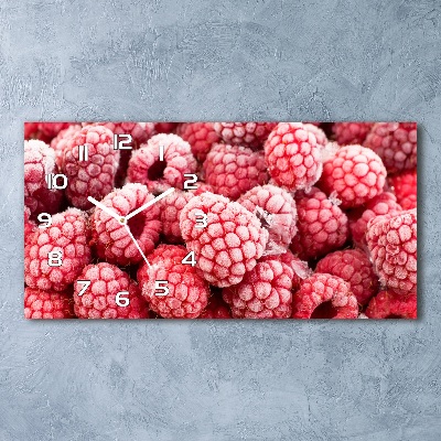 Horizontal wall clock Frozen raspberries